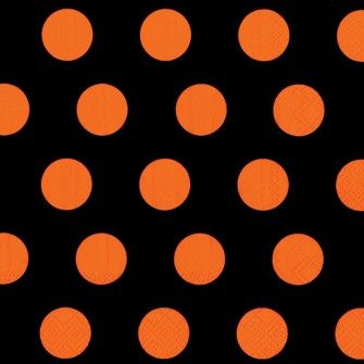 Big Orange Dots Paper Napkins