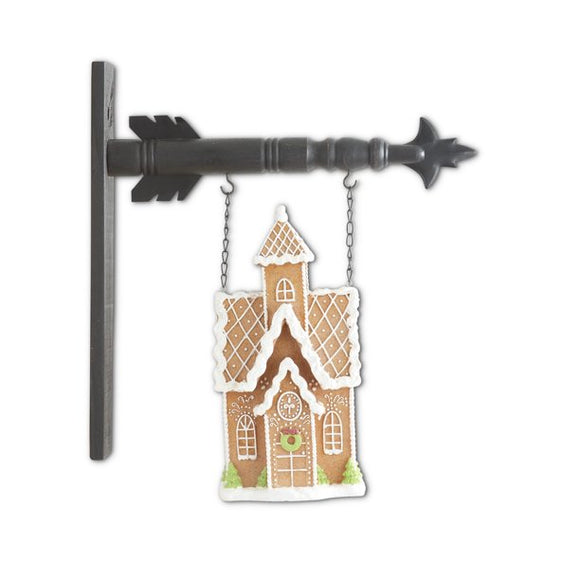 13 Inch Frosted Gingerbread House Arrow Replacement Sign