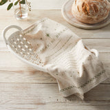 Faith Ceramic Bread Basket with Towel