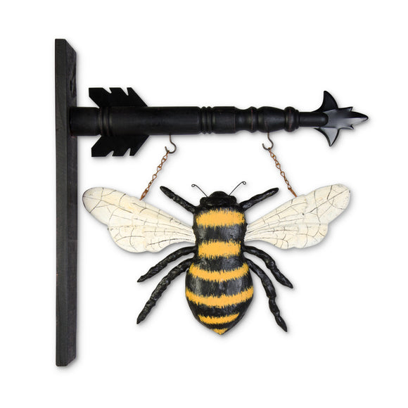 Yellow and Black Resin Bumblebee Arrow Replacement Sign