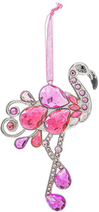 5" Flamingo Crystal Ornament