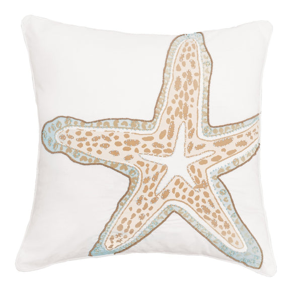 Beaded Amber Sands Starfish Pillow