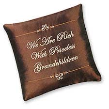 We Are Rich With Priceless Grandchildren Pillow
