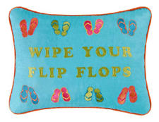 Wipe Your Flip Flops Pillow