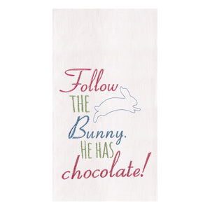Follow The Bunny - Flour Sack Kitchen Towel