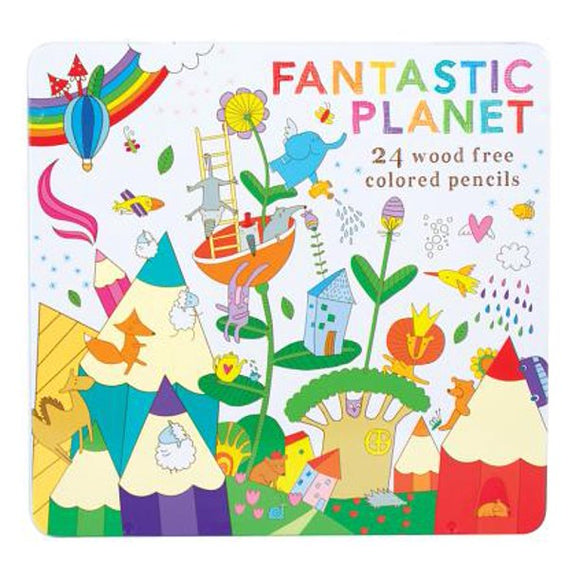 Fantastic Planet Wood Free Colored Pencils, Set of 24