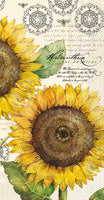 Botanical Sunflower Cream Guest Napkin