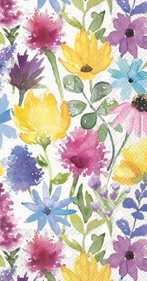 Summer Floral Cream Guest Towel