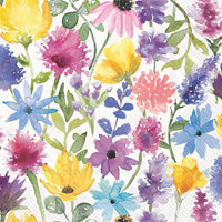 Summer Floral Cream Cocktail Napkin