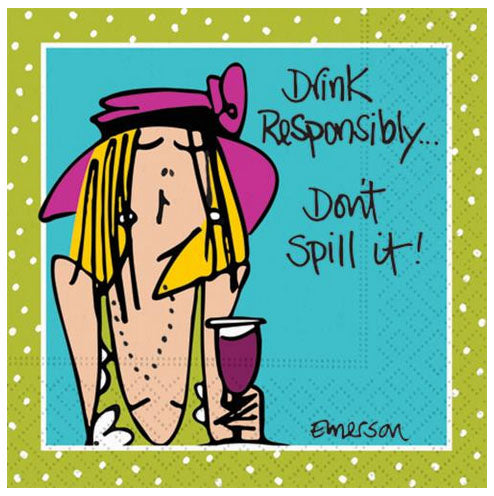 Don't Spill It Napkin - Beverage