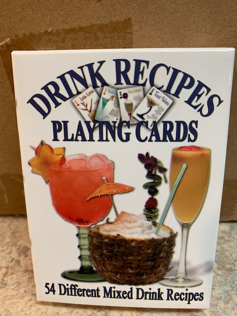 Mixed Drink Recipes - Playing Cards
