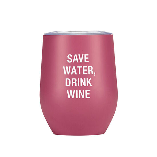 Water Wine Stemless Cup w/Lid