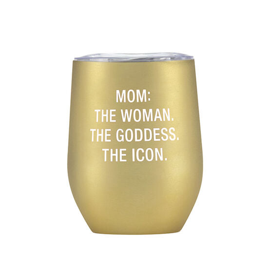 Mom Stemless Cup w/Lid