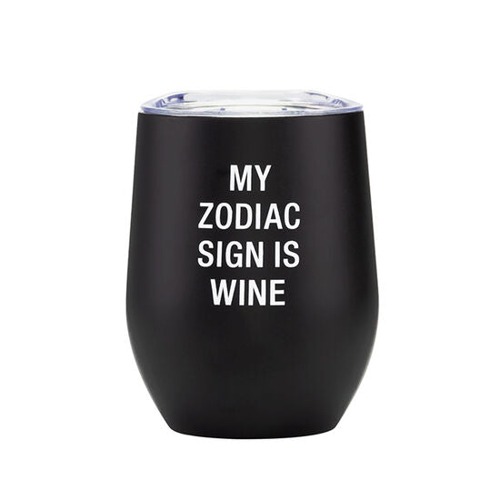 Zodiac Sign Stemless Cup w/Lid