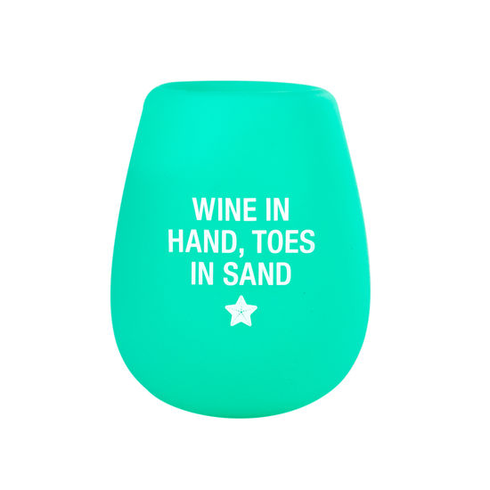 Toes In Sand Silicone Wine Cup
