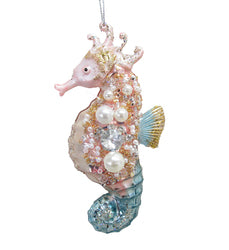 Jeweled Pastel Seahorse Ornament