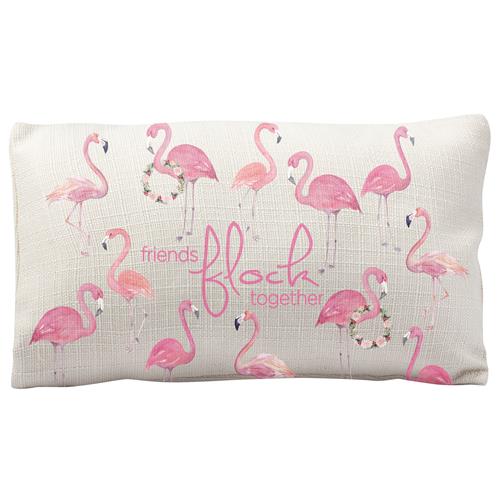 Holiday Lumbar Pillow - Flamingo