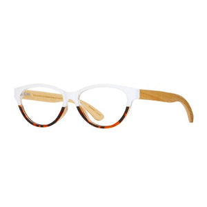 Lucia White to Brown Tortoise / Natural Bamboo + Reader Lens