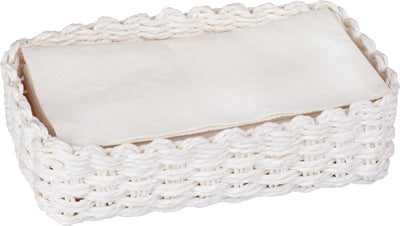 Paper Woven Guest Towel Caddy - White