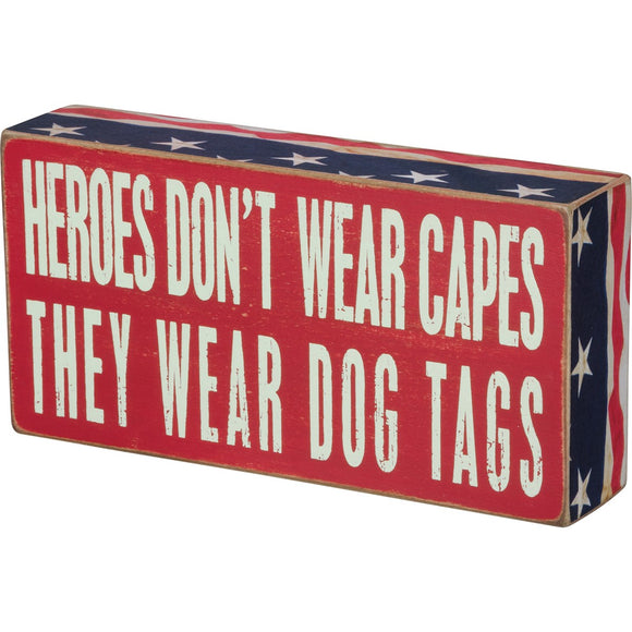 Box Sign - Heroes Dog Tags