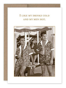 Card - SM/Birthday - Drinks Cold Men Hot