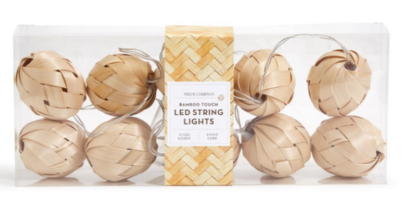 Bamboo Touch Ball String Lights