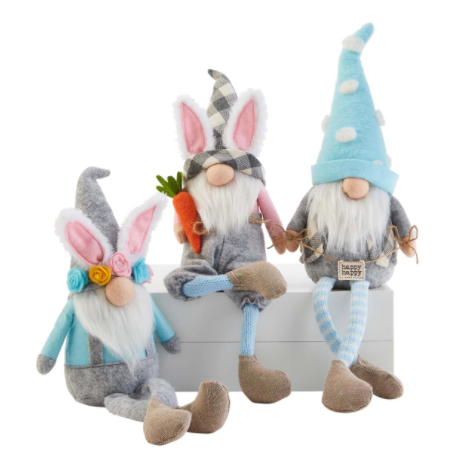 Easter Dangle Leg Gnomes - 3 Assorted