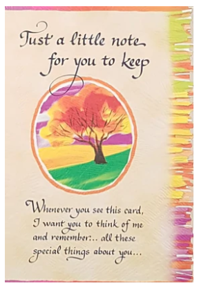 Card - Blue Mountain/Someone Special: Just a little note for you to keep