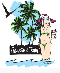 Fun, Sun, Rum - Nightshirt In Bag