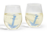 Anchors Aweigh Stemless Wine Glass