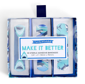 Make it Better 30 Piece Bandages in Gift Box - Includes 3 Shark Patterns