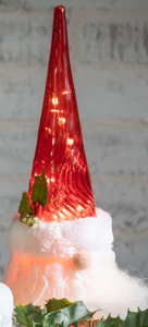 Lighted Santa Gnome Head LED 12.5"  - 2 Colors Available