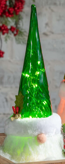 Lighted Santa Gnome Head LED 12.5