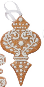 White Icing Gingerbread Ornament - 3 Styles Available