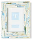 Blue and White Mother of Pearl Tile Photo Frame