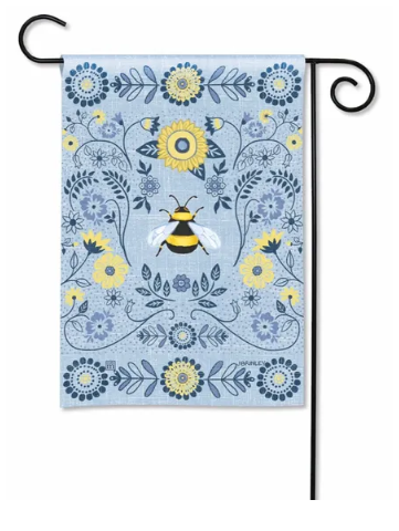 Sunflower Bee Garden Flag