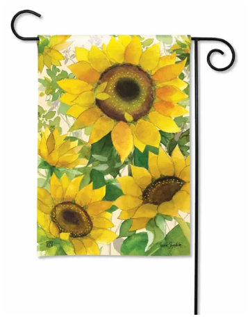 Gathering Sunflowers Garden Flag