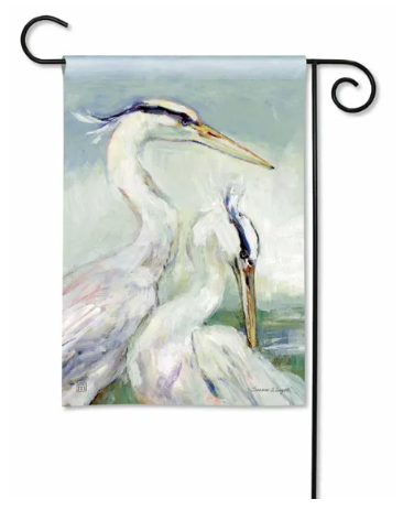 Egrets Garden Flag