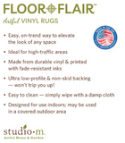 Washed Stripe Floor Flair - 3 Sizes Available