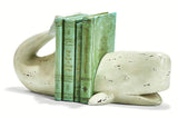 Whale Bookend 2 Piece Set - Assorted 2 Colors: Aqua or White