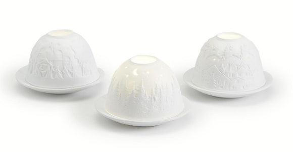 Holiday Dome with LED Light - 3 Assorted