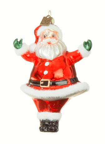 Retro Santa Ball Ornament - Thumbnail 2