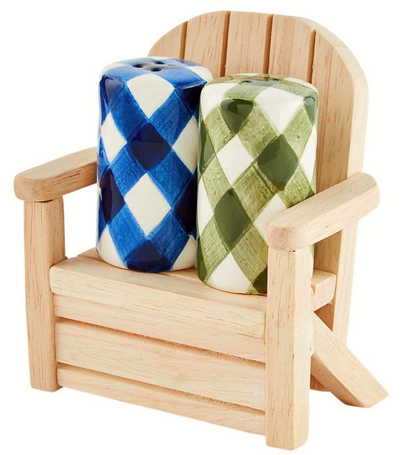 Check Beach Chair Salt and Pepper Shakers
