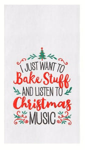 Bake & Christmas - Flour Sack Kitchen Towel