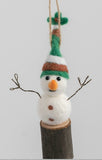 Snowmen On Twine Ornament - 2 Assorted