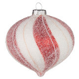 4" Red and White Peppermint Striped Ornament - 3 Styles Available