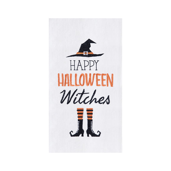 Happy Halloween Witches - Flour Sack Kitchen Towel