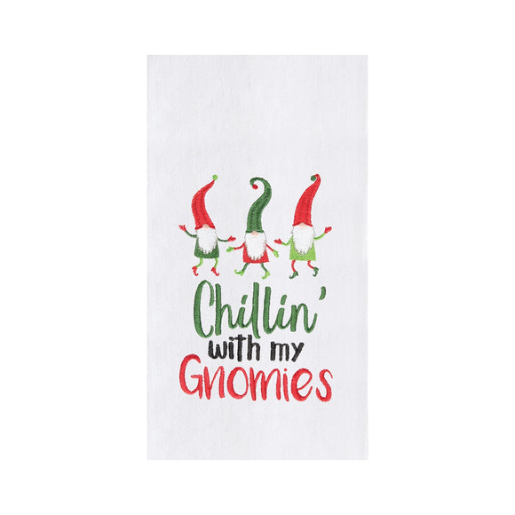 Chillin With My Gnomies - Flour Sack Kitchen Towel