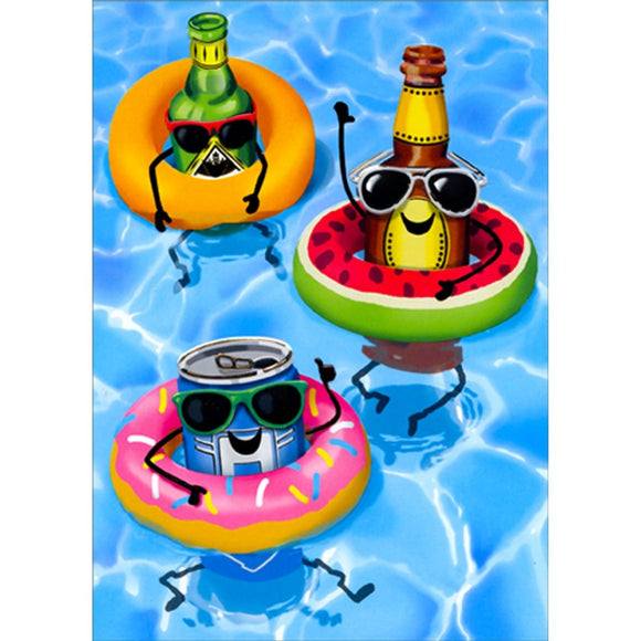 Card - AP/Birthday - Floating Beverages