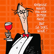 Exercise And Wine Napkin - Beverage